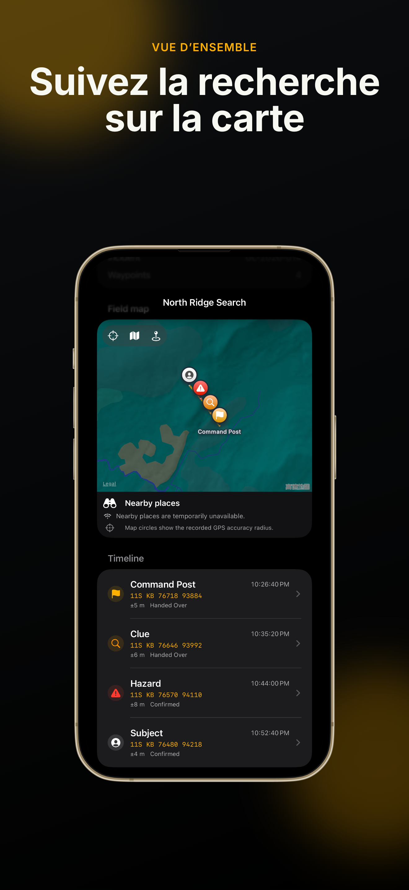 Journalisation rapide de points GridLog pour missions SAR